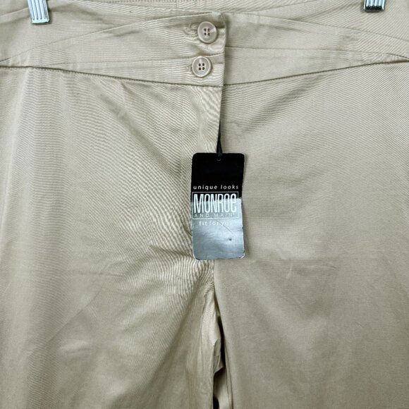 MONROE & MAIN High‑Rise Taper‑Leg Dress Pants Beige Plus Size 18W NWT - Picture 3 of 9